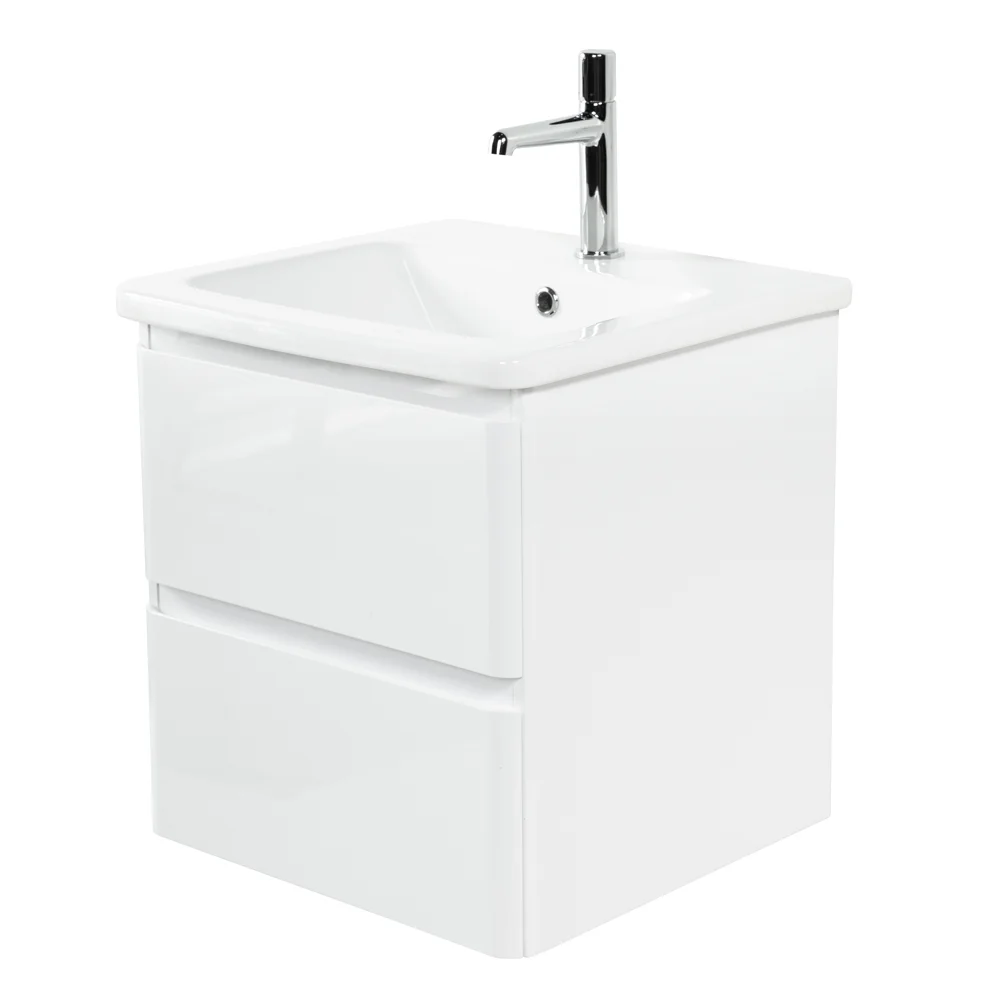 Приобрести belbagno тумба с раковиной albano-cer 50 см, подвесная bianco lucido, белая раковина