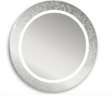 Azario Зеркало Лаго d770, белый, сенсорный выключатель, подогрев, Bluetooth LED-00002395