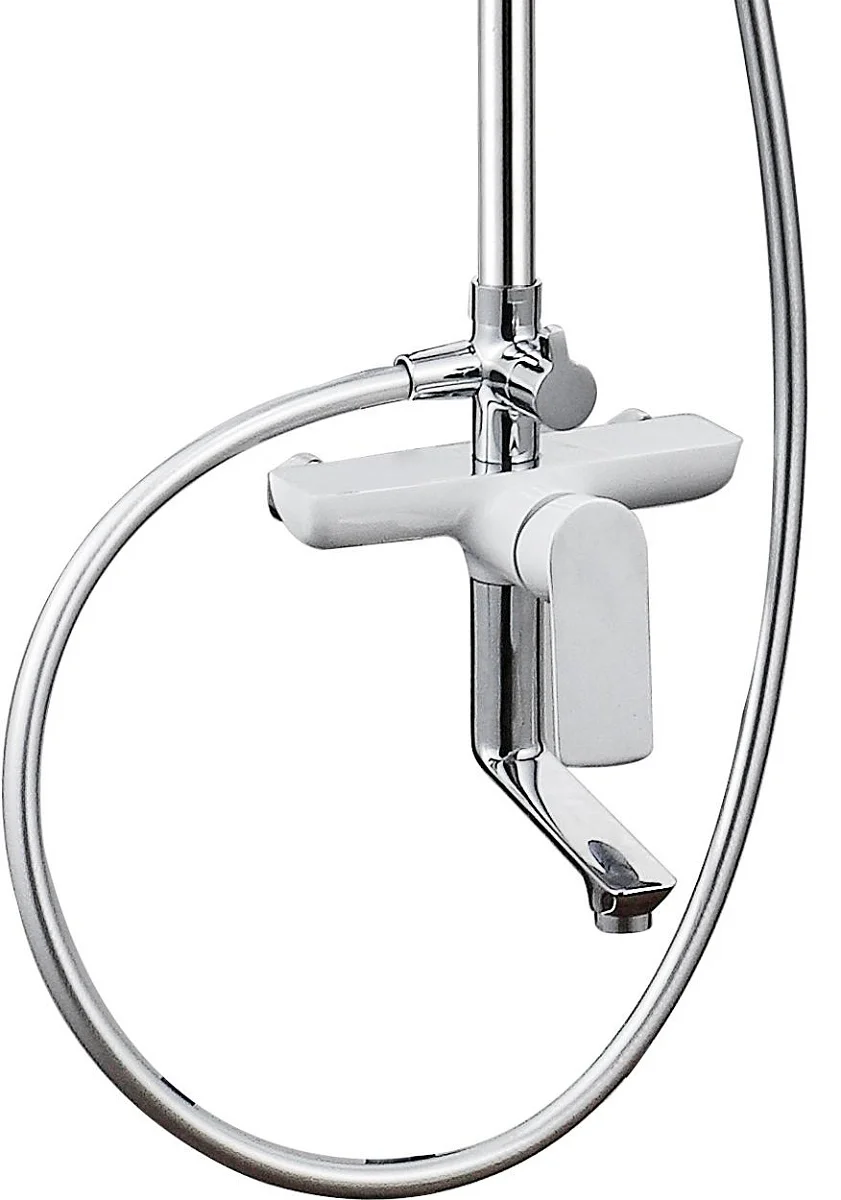 Приобрести aquanet душевая стойка arctic r 145 см, белый\хром af520-72-r-cw