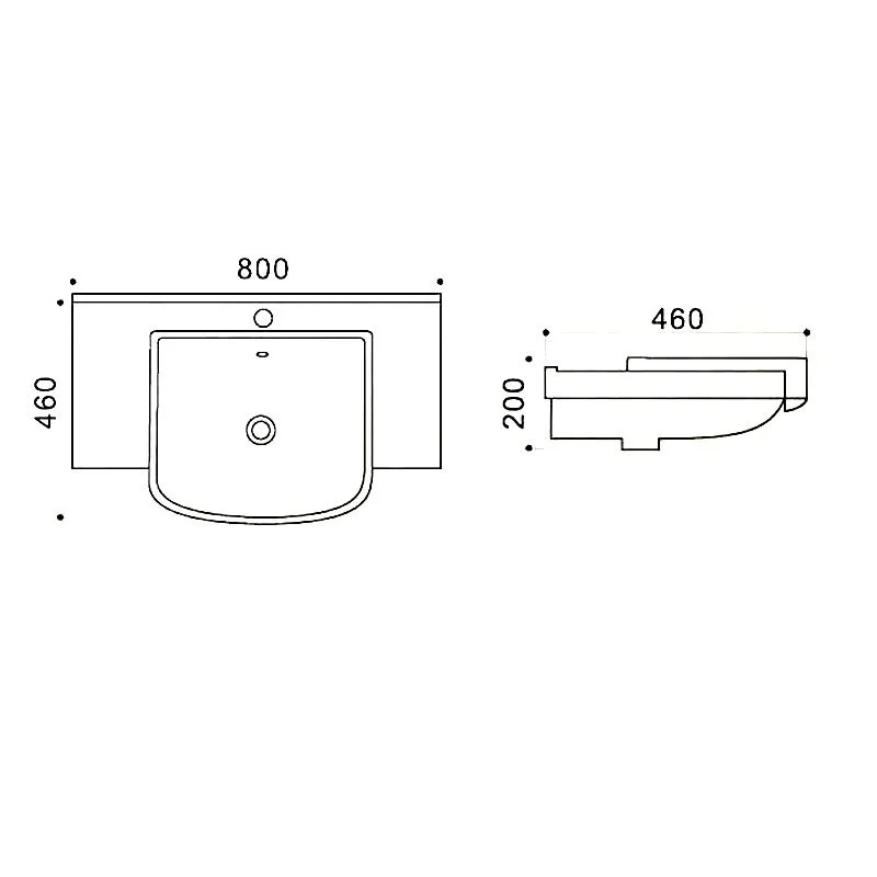 Приобрести azario раковина подвесная 80х46 см, белая az-40089