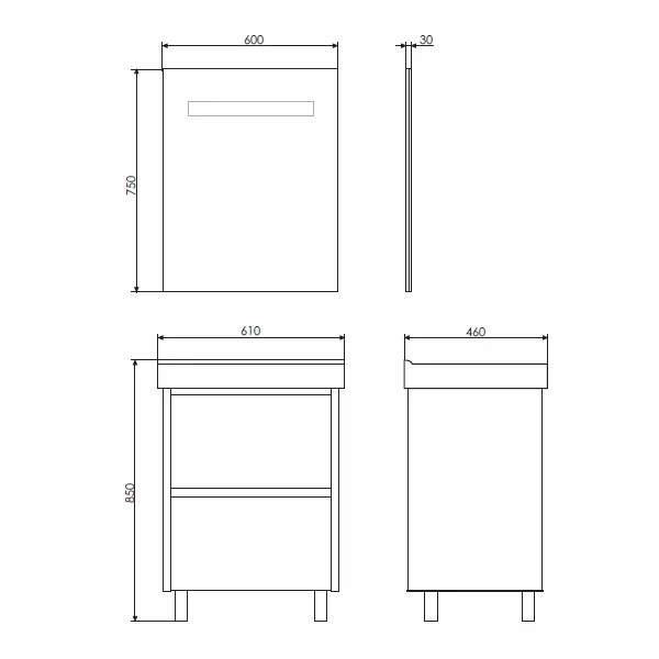 Приобрести сomforty тумба с раковиной "дублин-60" белая глянцевая
