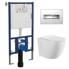 LORANTO Инсталляция с кнопкой Line хром глянец + унитаз CANTO с сиденьем микролифт (4501+7322+CS-2003 HM)