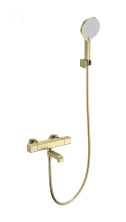 Смеситель для ванны с душем и термостатом WONZON & WOGHAND STAY 2, Брашированное золото (WW-B2016-A1-BG)