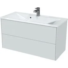 Sole Тумба подвесная Ultra 100 см с раковиной More 100, белый глянец УТ000068481