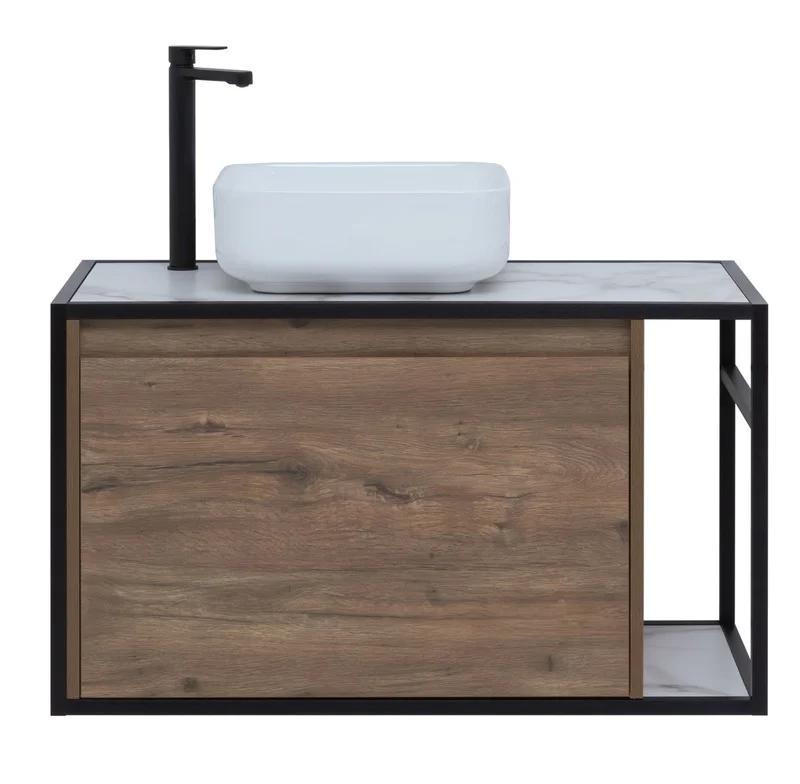 Приобрести aquanet тумба со столешницей nova lite loft 90 см, l дуб рустикальный