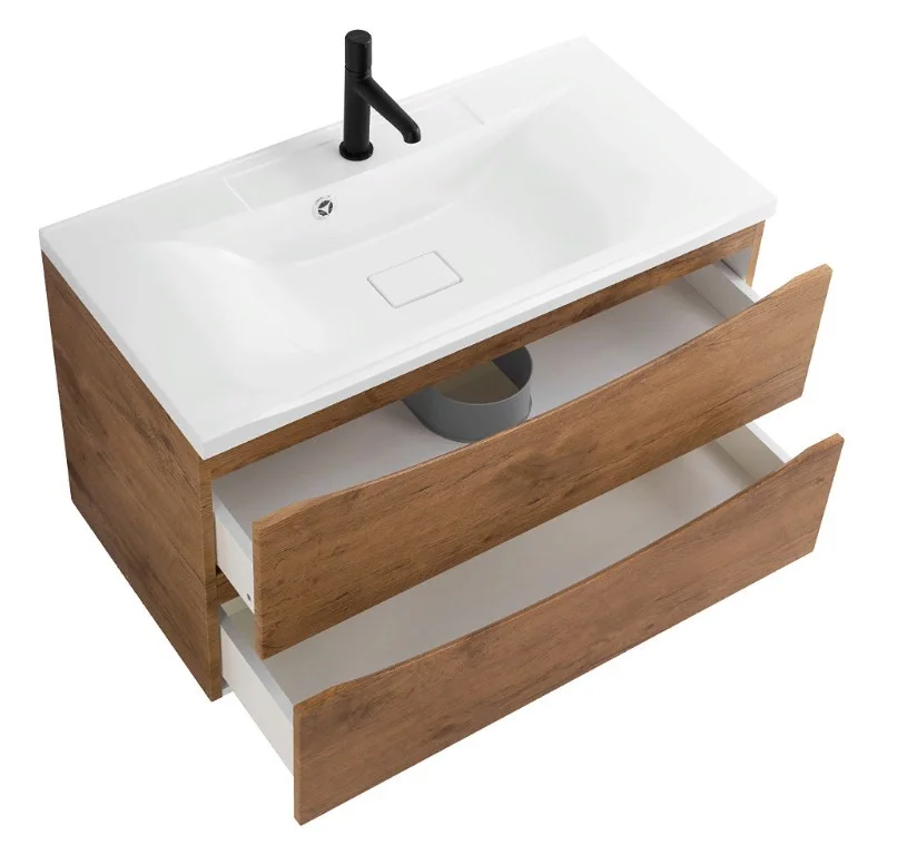 Приобрести тумба подвесная с раковиной belbagno marino-900-2c-so-rn-p 90 см, rovere nature