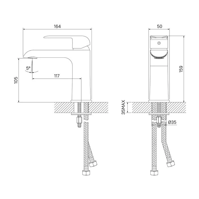 Приобрести iddis смеситель для раковины calipso 159мм, белый\хром, calsb00i01
