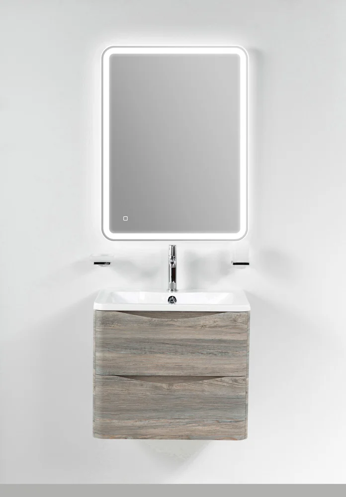 Приобрести belbagno тумба с раковиной acqua 60 см, подвесная pino scania, белая раковина