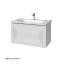 Caprigo Тумба с раковиной MODO Quarta 80 см, белая, эмаль 35713eml 1