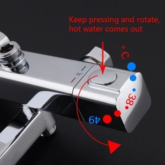 Приобрести gappo душевая система g2491 с термостатом, хром 16228