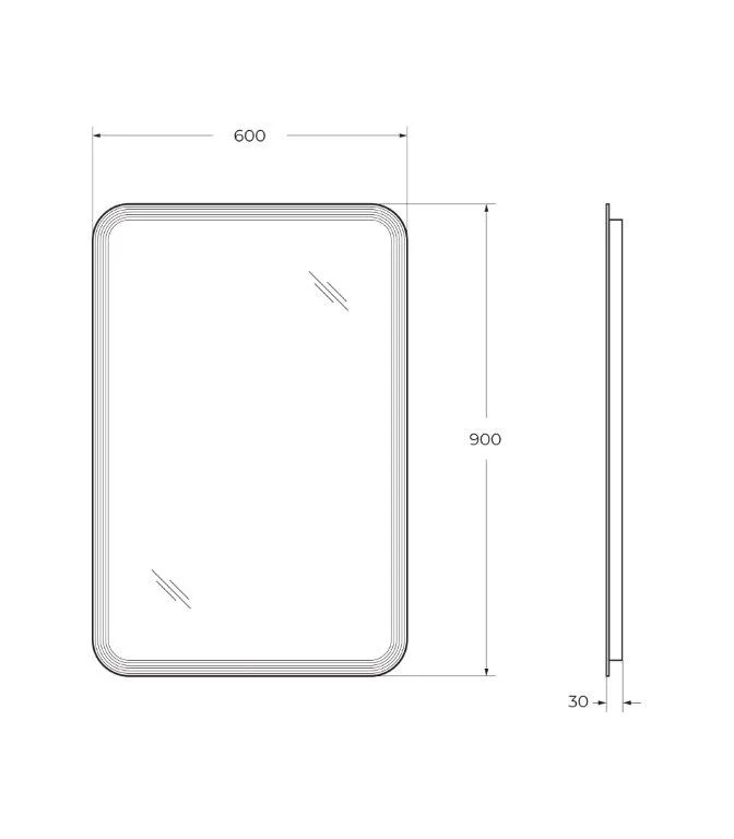 Приобрести cezares зеркало 60х90 см, реверсивное,, с с led подсветкой 54354