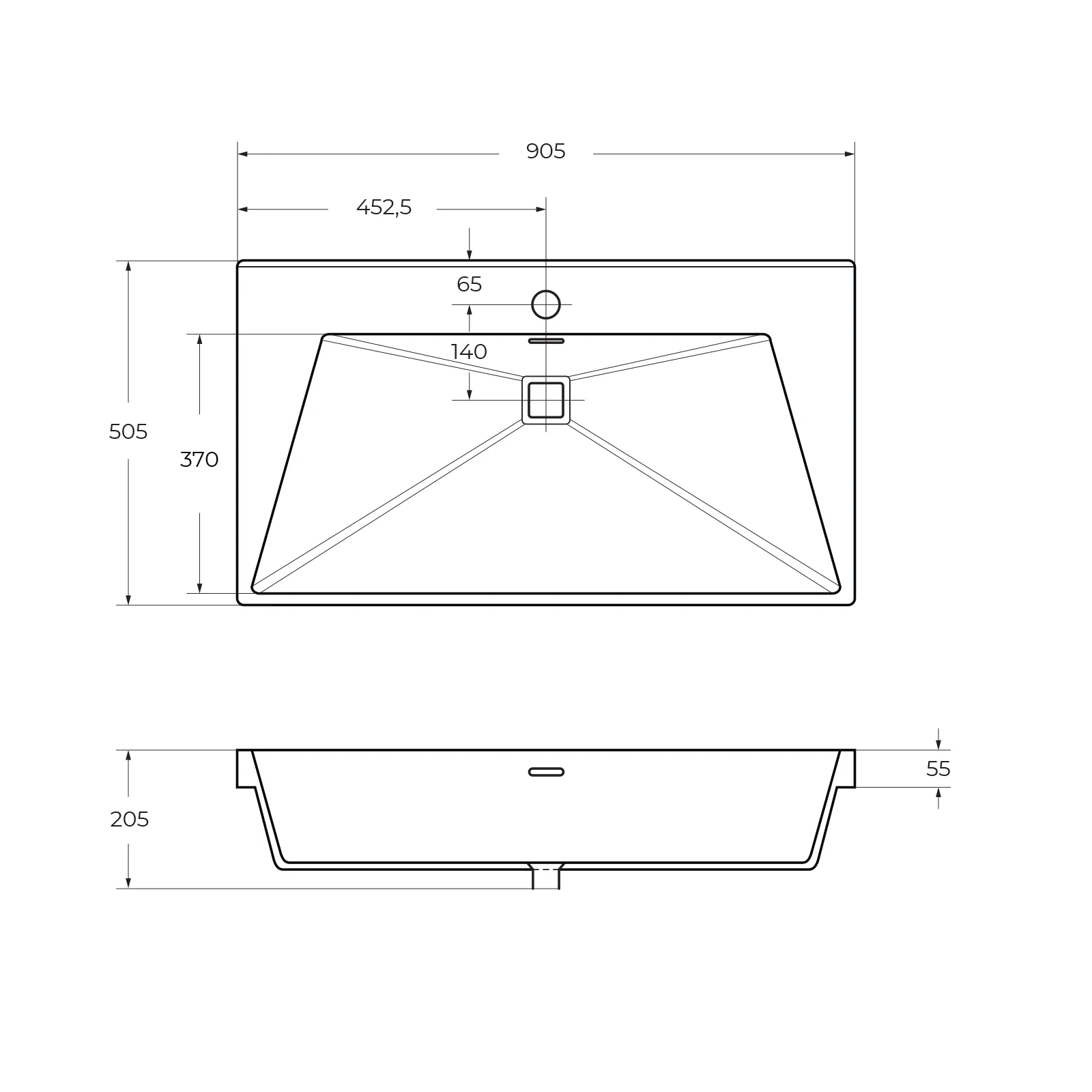 Приобрести cezares тумба подвесная с раковиной molveno 90 см nero, черная molveno-90-2c-so-nc