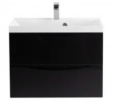Тумба подвесная с раковиной BelBagno MARINO-600-2C-SO-NL-P 60 см, Nero Lucido