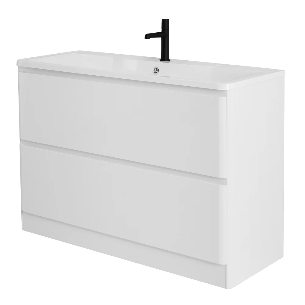 Приобрести belbagno тумба с раковиной albano 120 см, напольная bianco lucido, белая раковина