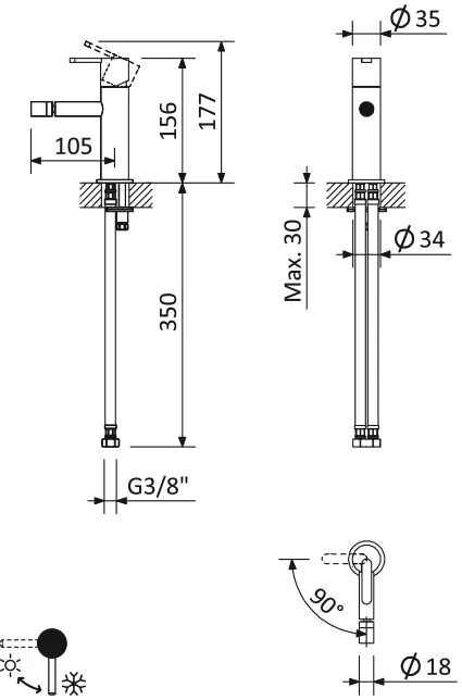 Приобрести cezares смеситель для биде leaf-bsm-l-ss
