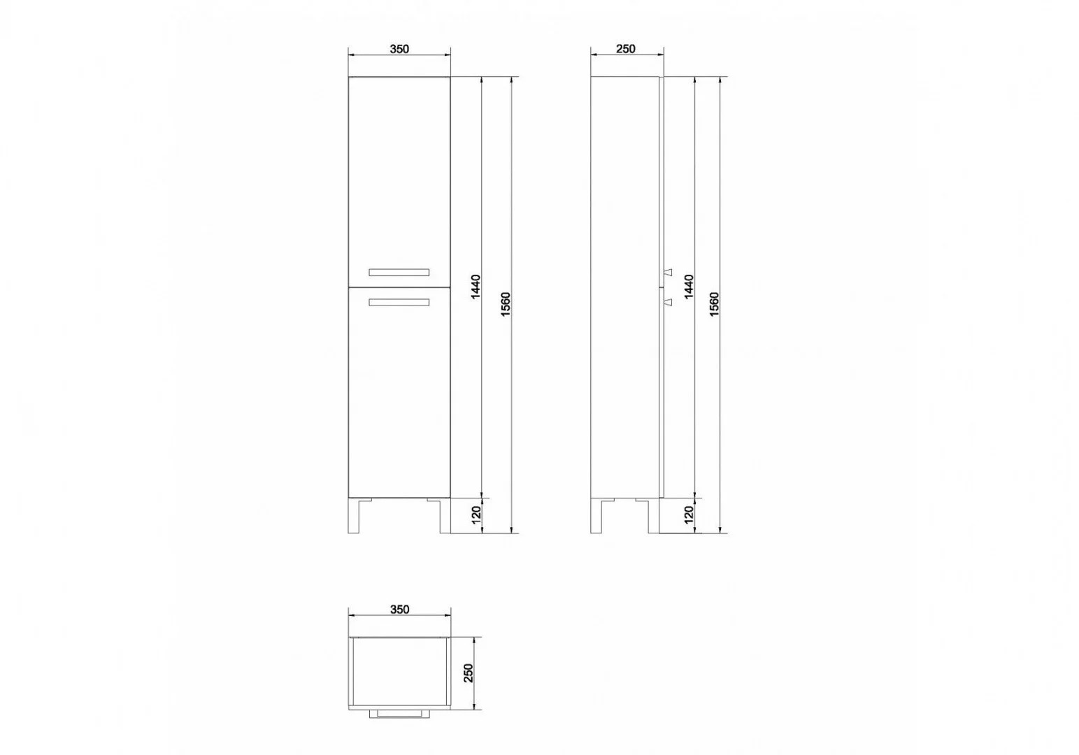 Приобрести пенал подвесной cersanit melar 35 см, белый