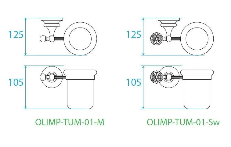 Приобрести cezares стакан для зубных щеток olimp, бронза olimp-tum-02-sw