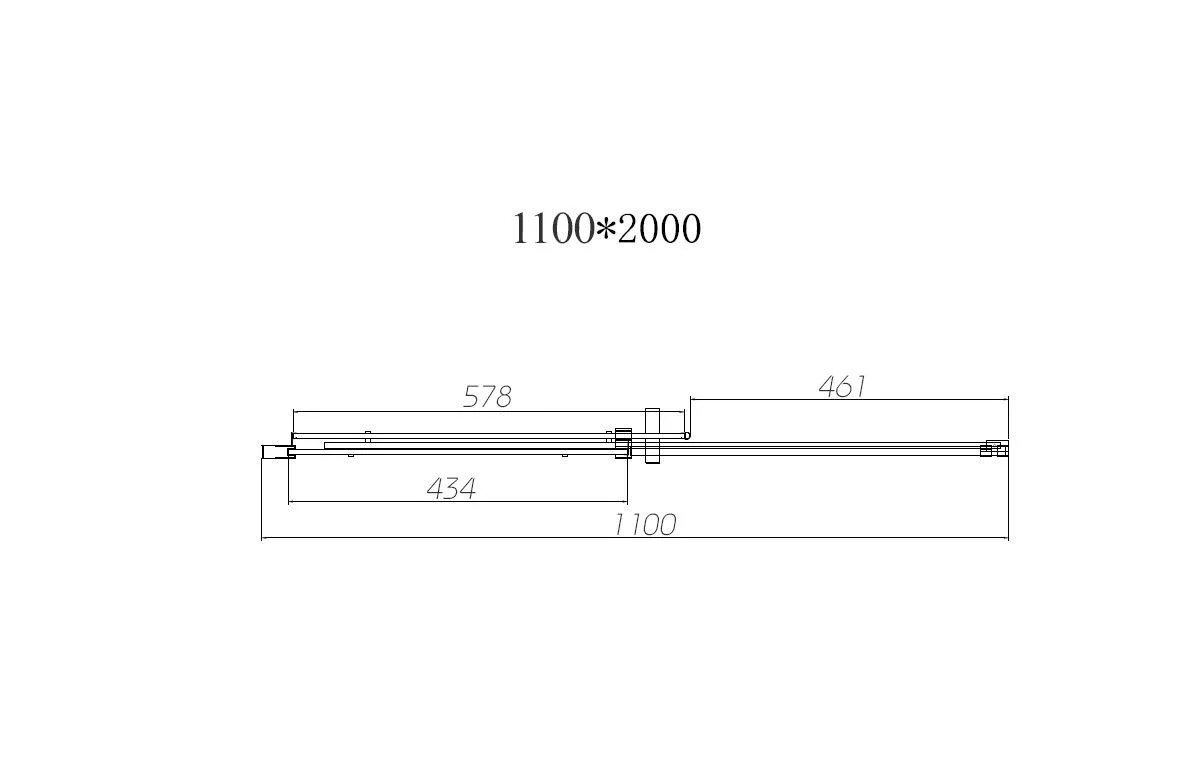 Приобрести vincea душевая дверь dice 110 см, прозрачное, черная vds-4d110clb