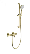 Смеситель для ванны с душевым гарнитуром и термостатом WONZON & WOGHAND, Брашированное золото (WW-C2006-A-BG)