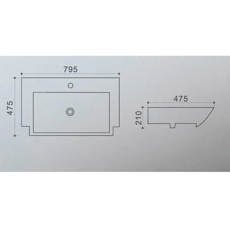 Приобрести azario раковина подвесная 79,5х47,5 см, белая az-40094