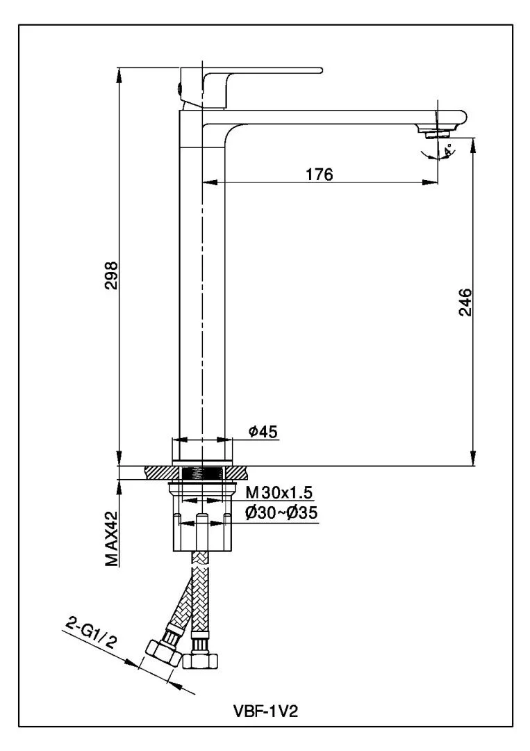 Приобрести vincea высокий смеситель для раковины vogue, хром vbf-1v2ch