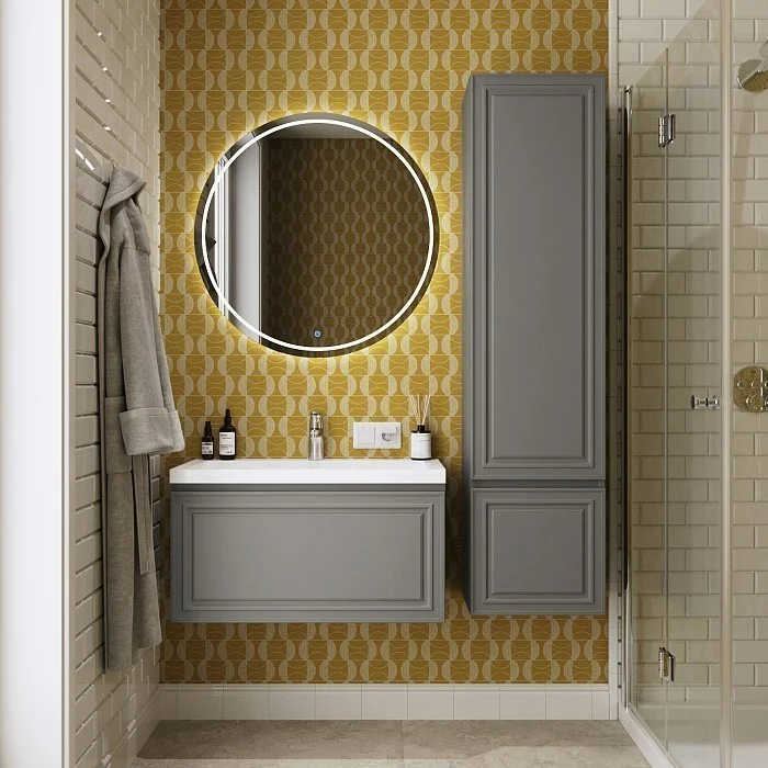 Приобрести тумба подвесная итана verona 80 с раковиной natella 80 смоки софт