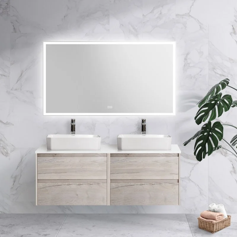 Приобрести belbagno тумба со столешницей kraft 140 см, подвесная rovere galifax bianco