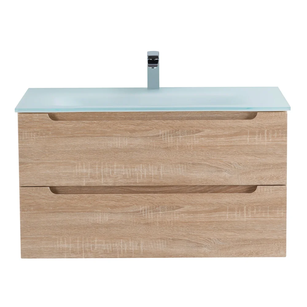 Приобрести belbagno тумба с раковиной etna 80 см, подвесная rovere bianco, стеклянная раковина