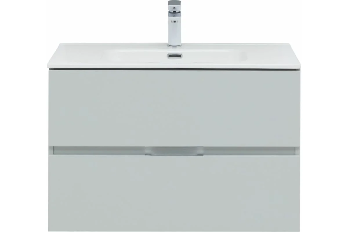 Приобрести aquanet тумба с раковиной алвита new 80 см, 2 ящика, серый
