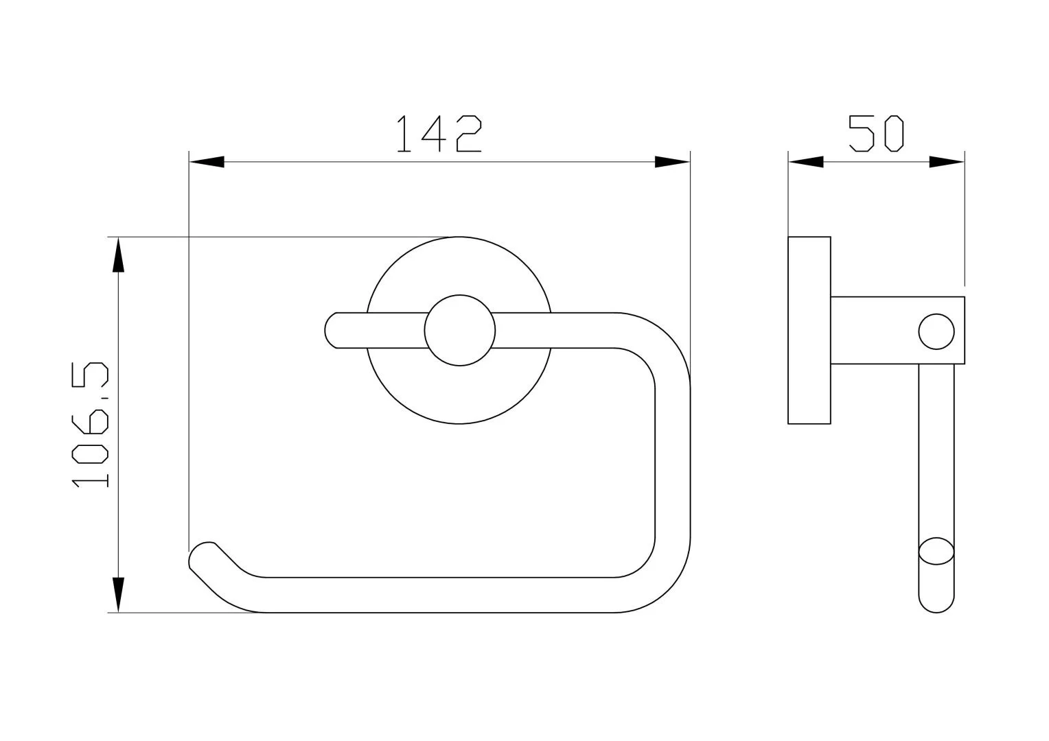 Приобрести держатель для туалетной бумаги без крышки wonzon & woghand easy, хром (ww-8116)