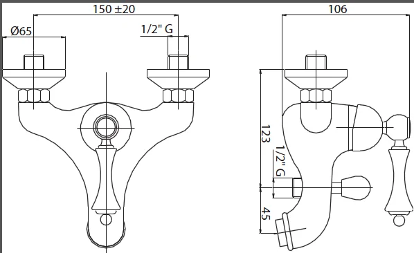 Приобрести cezares смеситель ванны и душа margot, золото margot-vm-03/24-n