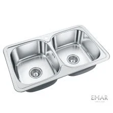 Emar Кухонная мойка 79х49 см, хром EMAR 401