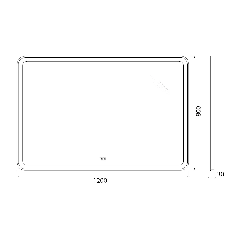 Приобрести belbagno зеркало 120х80 см spc-mar-1200-800-led-tch-warm