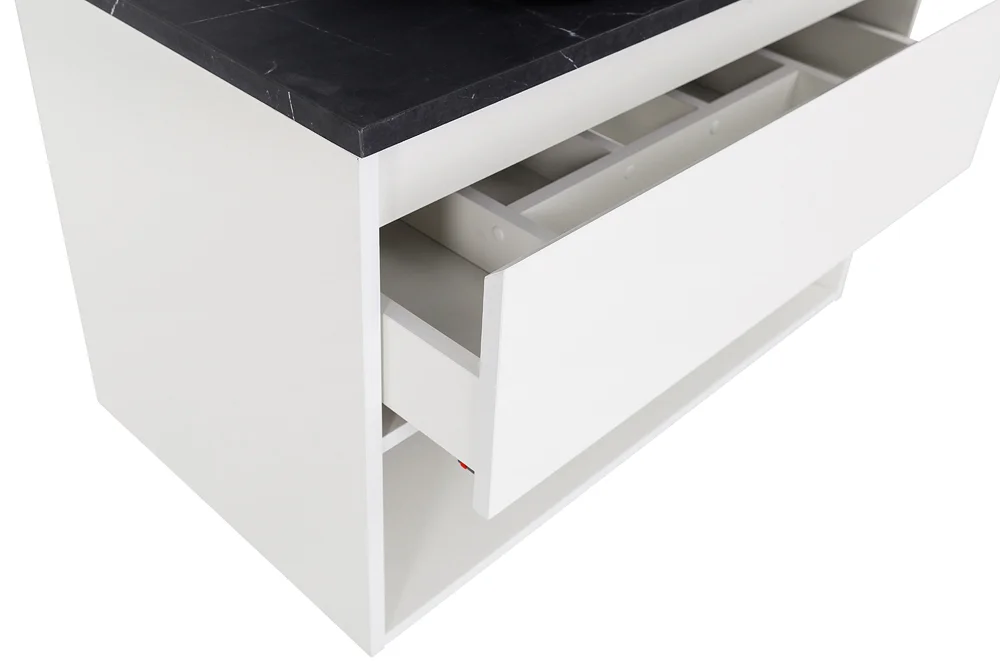 Приобрести belbagno тумба со столешницей kraft 80 см с ящиком и полкой, подвесная bianco opaco