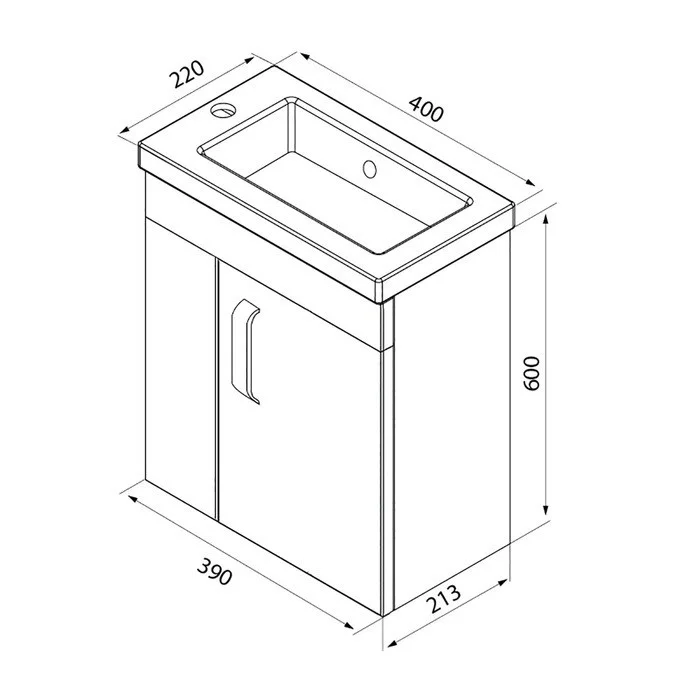 Приобрести iddis тумба подвесная torr с раковиной 40 см. белая tor40w1i95k
