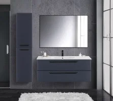 Cezares Тумба подвесная с раковиной ECO-CER 120 см Grafito, графит ECO-CER-1200-2C-SO-GR-P