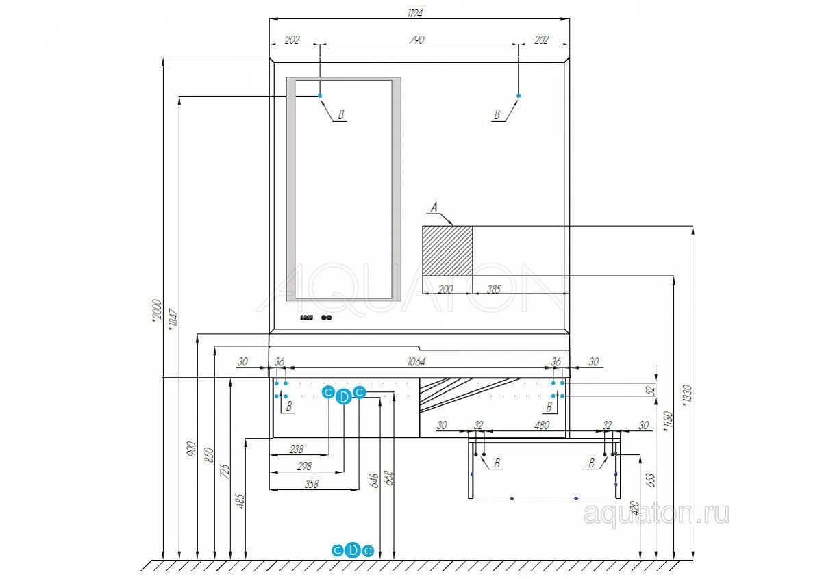 Приобрести тумба под раковину акватон сакура 120 подвесная, светлое дерево 1a219701skw80