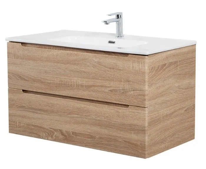 Приобрести тумба подвесная с раковиной belbagno etna-900-2c-so-wo-p 90 см, rovere bianco