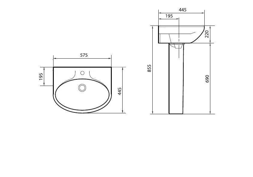 Приобрести раковина sanita самарский 55 см
