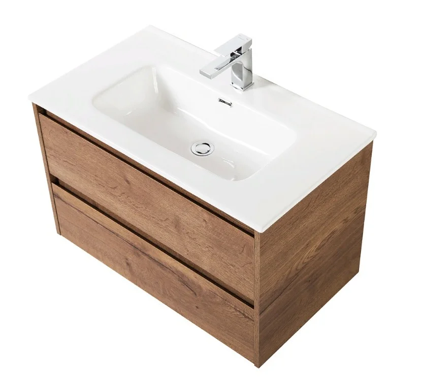 Приобрести тумба подвесная с раковиной belbagno kraft-800-2c-so-rt 80 см, rovere tabacco