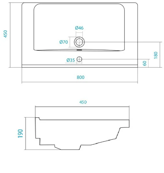 Приобрести loranto тумба подвесная с раковиной арфа 80/2 81х54 см без подсветки (cs00089412)