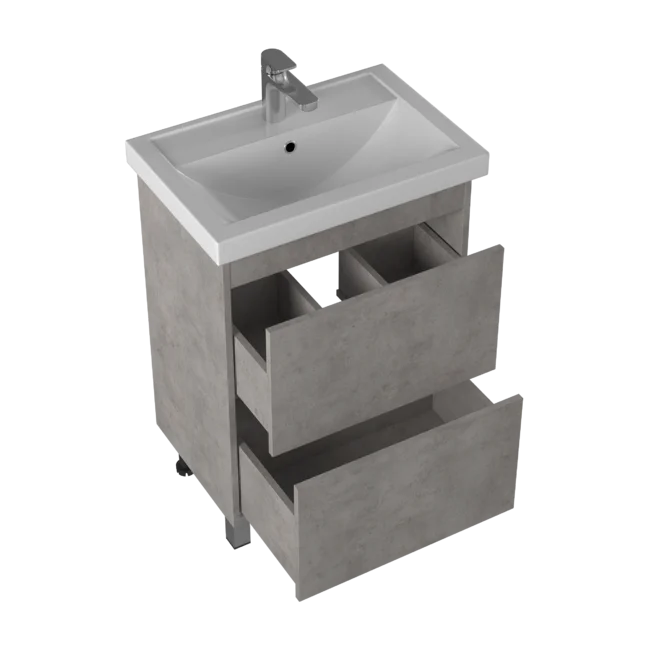 Приобрести briz тумба напольная ricci concrete 60 см, светло серый, т8-60