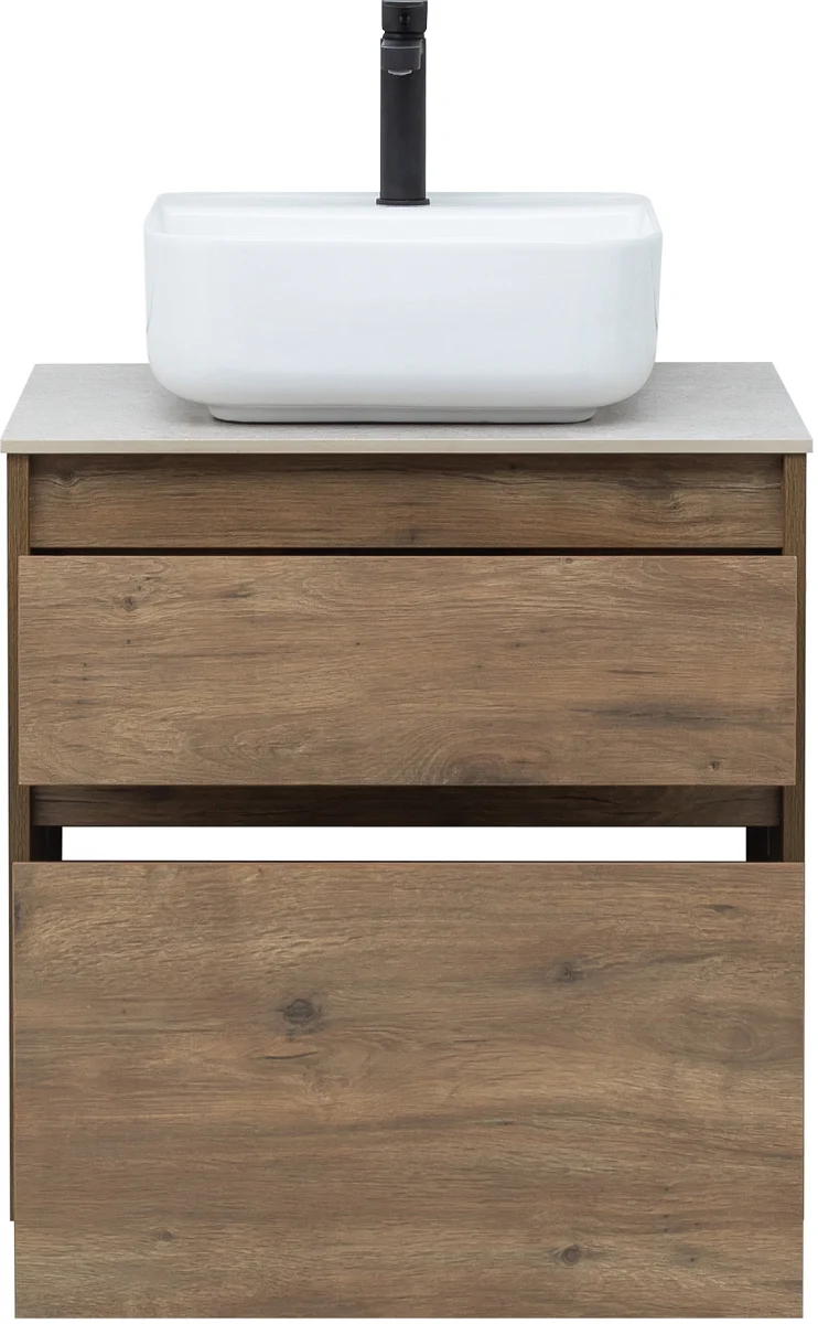 Приобрести aquanet тумба со столешницей nova lite 60 см, дуб рустикальный (2 ящика)