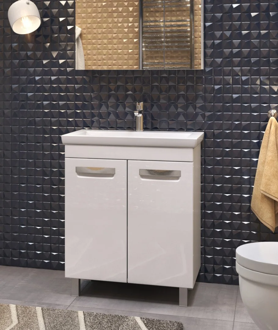 Приобрести vigo тумба с раковиной plaza 60см, 2 дверцы, напольная, белая tn.pla.fos.60.2d