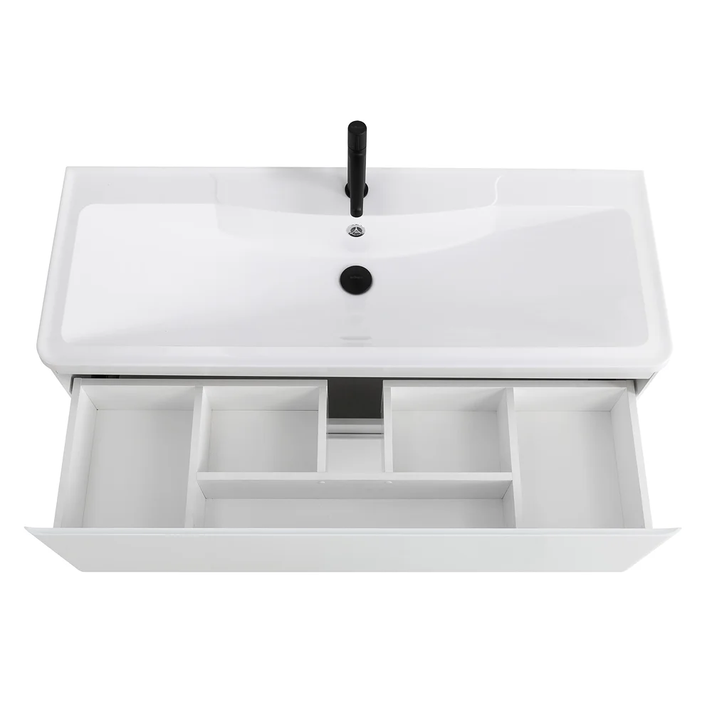 Приобрести belbagno тумба с раковиной albano 120 см, напольная bianco lucido, белая раковина