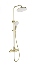 Душевая система с термостатом WONZON & WOGHAND SOLID, Брашированное золото (WW-C3011-A-BG)