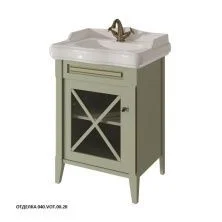 Caprigo Тумба с раковиной NAPOLI 60 см, левая, зеленая, эмаль