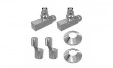 LEMARK Комплект подключения с квадратными вентилями, хром LM03412S