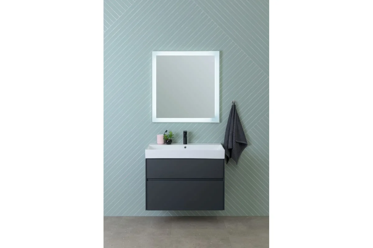 Приобрести aquanet тумба с раковиной бруклин 100 см, антрацит матовая