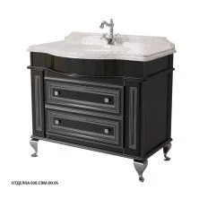 Caprigo Тумба с раковиной FRESCO 100 см, черная, эмаль